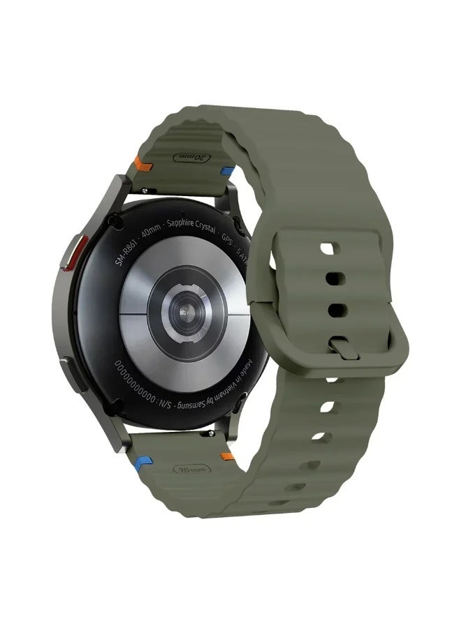 سوار سيليكون بإبزيم 22 مم لساعات سامسونج جالاكسي ووتش 3 (45 مم) / جالاكسي (46 مم) / جير إس 3 / ساعات هواوي ووتش 3 / 4 / جي تي 3 (46 مم) / جي تي 4 (46 مم) / جي تي 2 إي / جي تي 2 برو / جي تي جي تي 2 (46 مم) / ماجيك ووتش 2 (46 مم) / أمازفيت جي تي آر 2 / 2 إي / 3 / 4 (أخضر) - Image 1